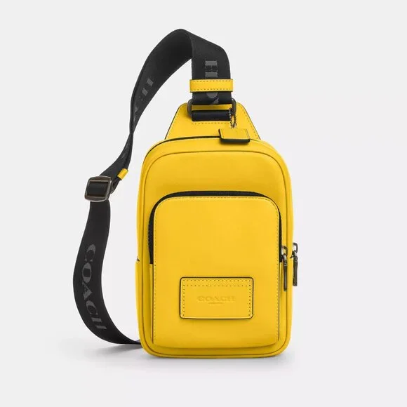 NWT Coach CX071 Leather Racer Sling Pack in Honey - Picture 1 of 7